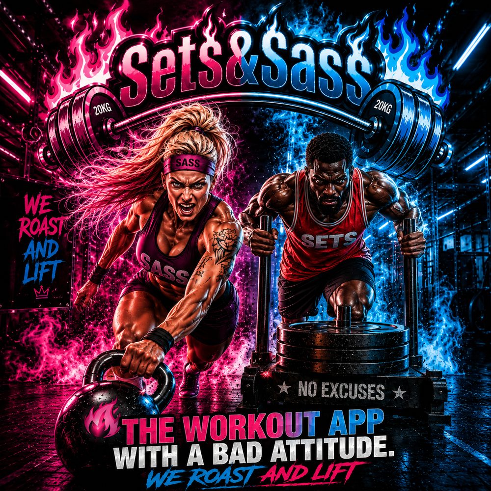 Sets & Sass — the workout app with a bad attitude